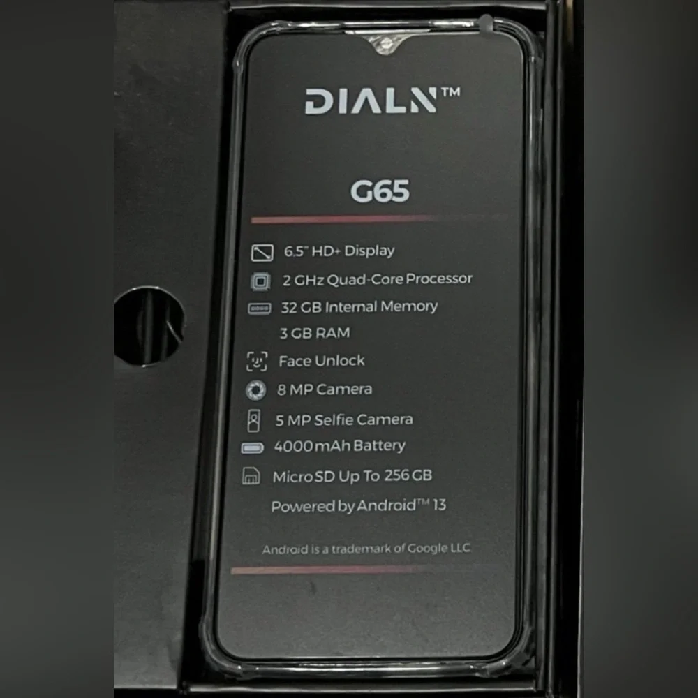 DIALN G65 QUAD C0RE 6.5'' 32GB ANDROID 13 SMARTPHONE